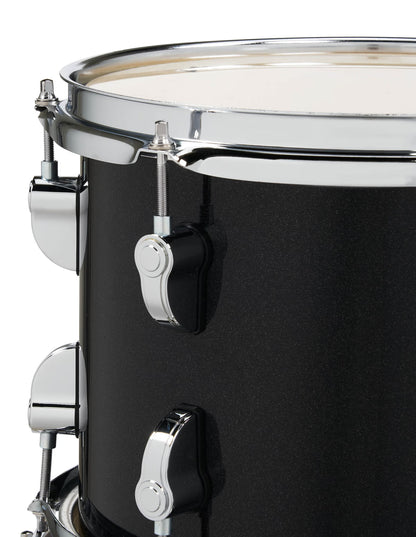 PDP New Yorker 4-Piece Shell Pack 16", Black Onyx Sparkle, Chrome Hardware