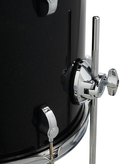 PDP New Yorker 4-Piece Shell Pack 16", Black Onyx Sparkle, Chrome Hardware