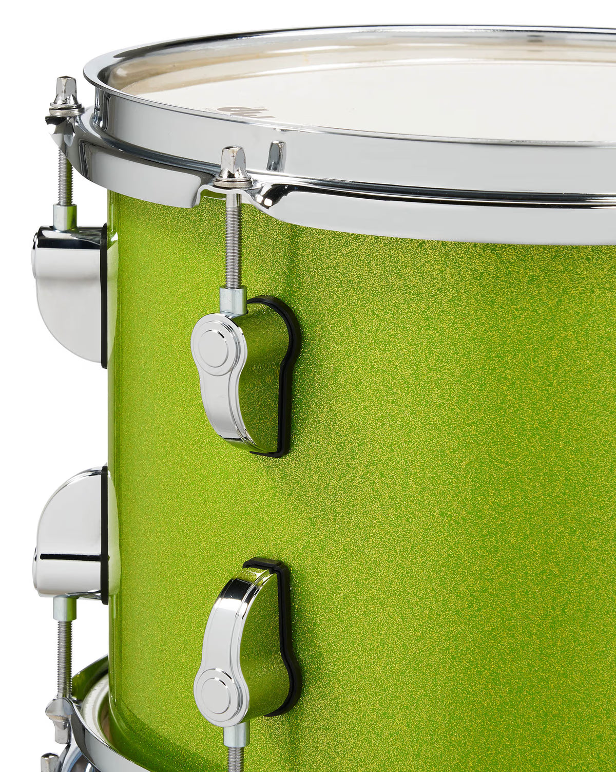 PDP New Yorker 4-Piece Shell Pack 16", Electric Green Sparkle, Chrome Hardware