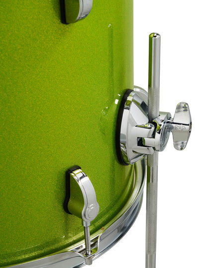PDP New Yorker 4-Piece Shell Pack 16", Electric Green Sparkle, Chrome Hardware