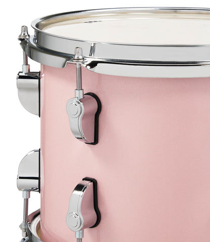 PDP New Yorker 4-Piece Shell Pack 16", Pale Rose Sparkle, Chrome Hardware