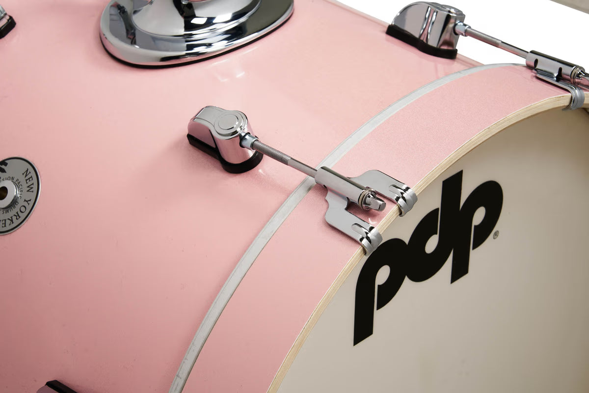 PDP New Yorker 4-Piece Shell Pack 16", Pale Rose Sparkle, Chrome Hardware