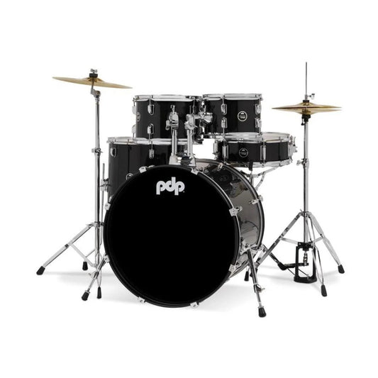 PDP CENTERstage 5-Piece Complete Drum Kit 22", Iridescent Black Sparkle (Hardware, Cymbals & Throne)
