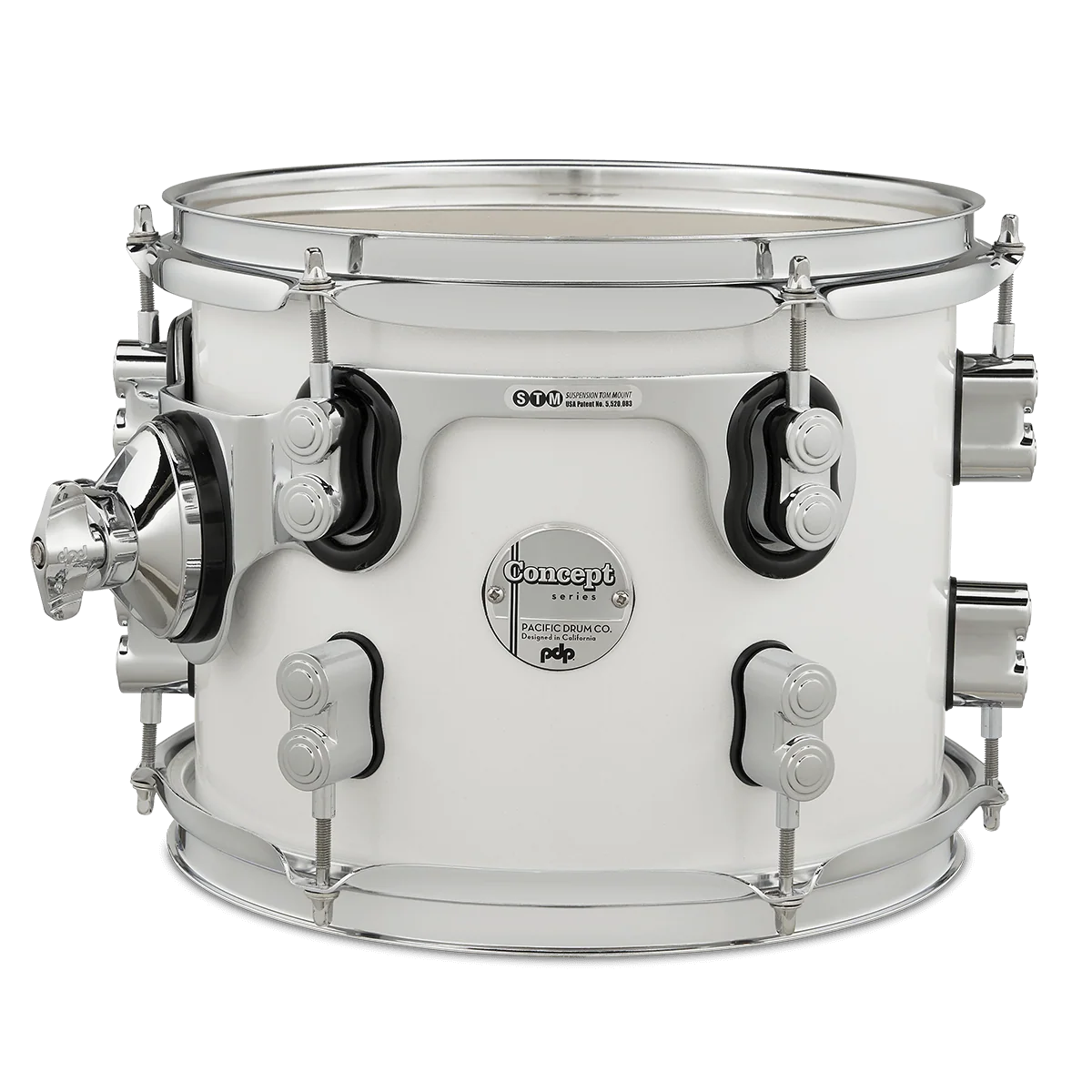 PDP Concept Maple 5-Piece Shell Pack 22", Pearlescent White, Chrome Hardware