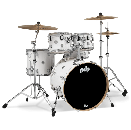 PDP Concept Maple 5-Piece Shell Pack 22", Pearlescent White, Chrome Hardware