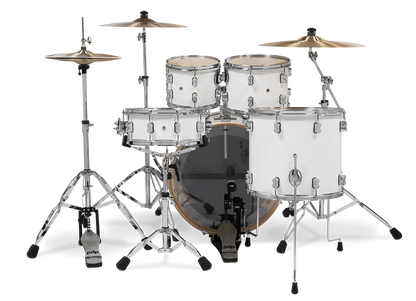 PDP Concept Maple 5-Piece Shell Pack 22", Pearlescent White, Chrome Hardware