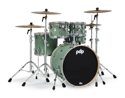 PDP Concept Maple 5-Piece Shell Pack 22", Satin Seafoam, Chrome Hardware