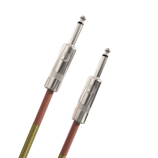 D’addario PW-BG-10TW 3m Braided Instrument Cable – Tweed