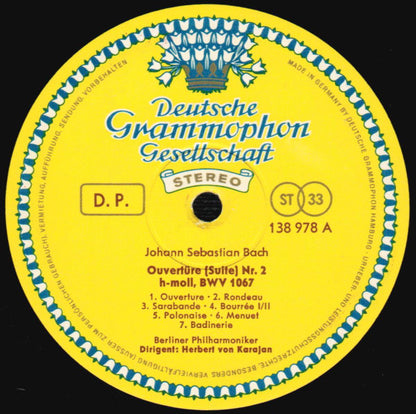 Bach 6 Brandenburg Concertos Karajan & Berlin Philharmonic 3×12" Vinyl