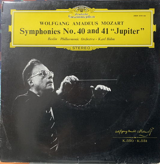 Mozart Symphonies Nos. 40 & 41 “Jupiter” Böhm & Berlin Philharmonic 12" Vinyl