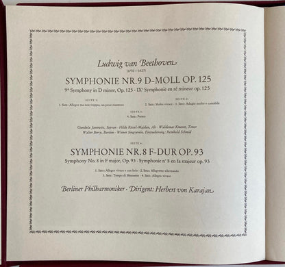 Beethoven Symphonies 8 & 9 Karajan & Berlin Philharmonic 2×12" Vinyl