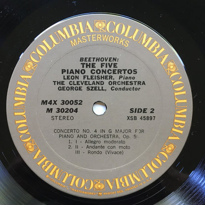 Beethoven The 5 Piano Concertos Fleisher, Szell & Cleveland Orchestra 4×12" Vinyl Box Set