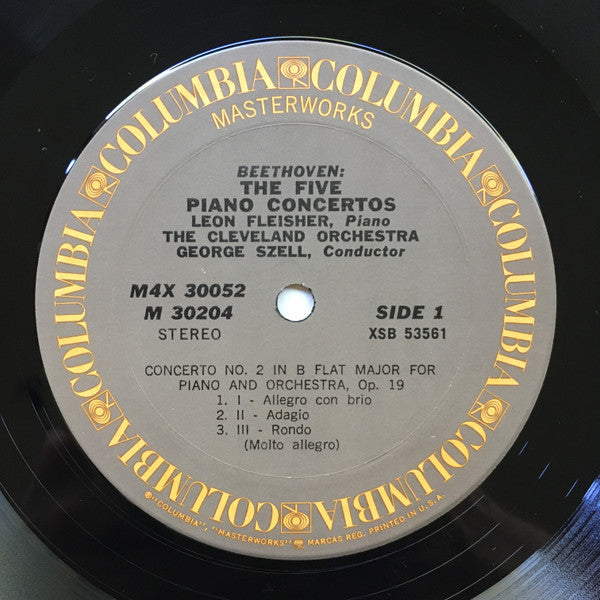 Beethoven The 5 Piano Concertos Fleisher, Szell & Cleveland Orchestra 4×12" Vinyl Box Set
