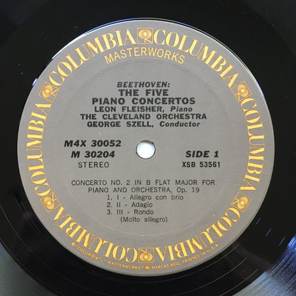 Beethoven The 5 Piano Concertos Fleisher, Szell & Cleveland Orchestra 4×12" Vinyl Box Set