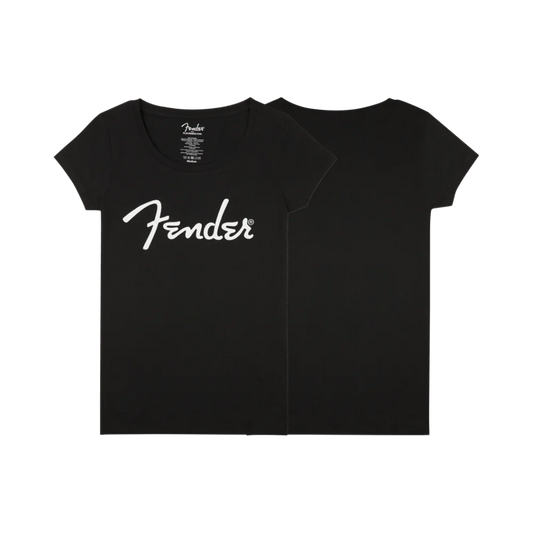Fender Spaghetti Logo Women's Tee, Black (Multiple Sizes Available)