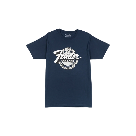 Fender World Wide Tee, Vintage Navy, L