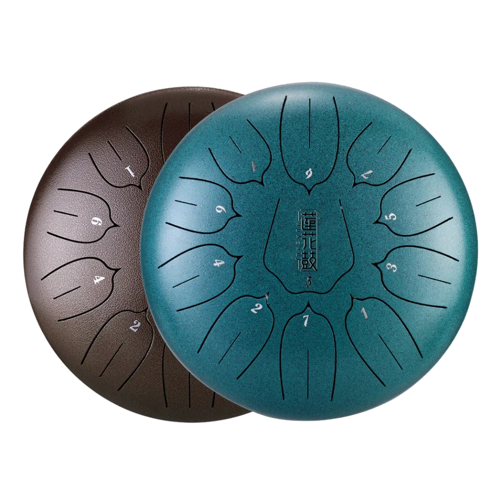 HUASHU THS11-10 Carbon Steel Tongue Drum 10 Inch 11 Notes D Major (2 Colors Available)