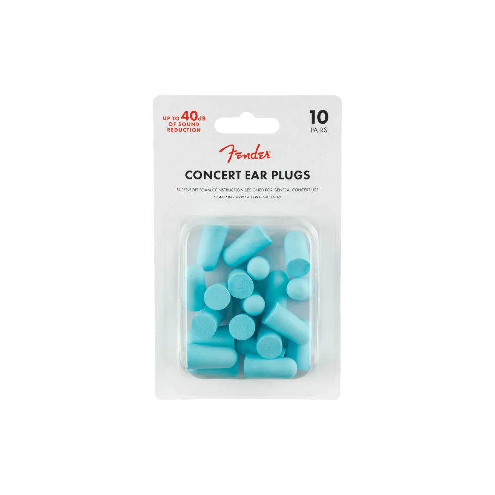 Fender Concert Ear Plugs (10 Pair), Daphne Blue