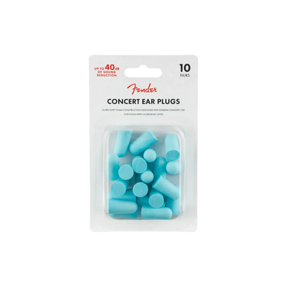 Fender Concert Ear Plugs (10 Pair), Daphne Blue