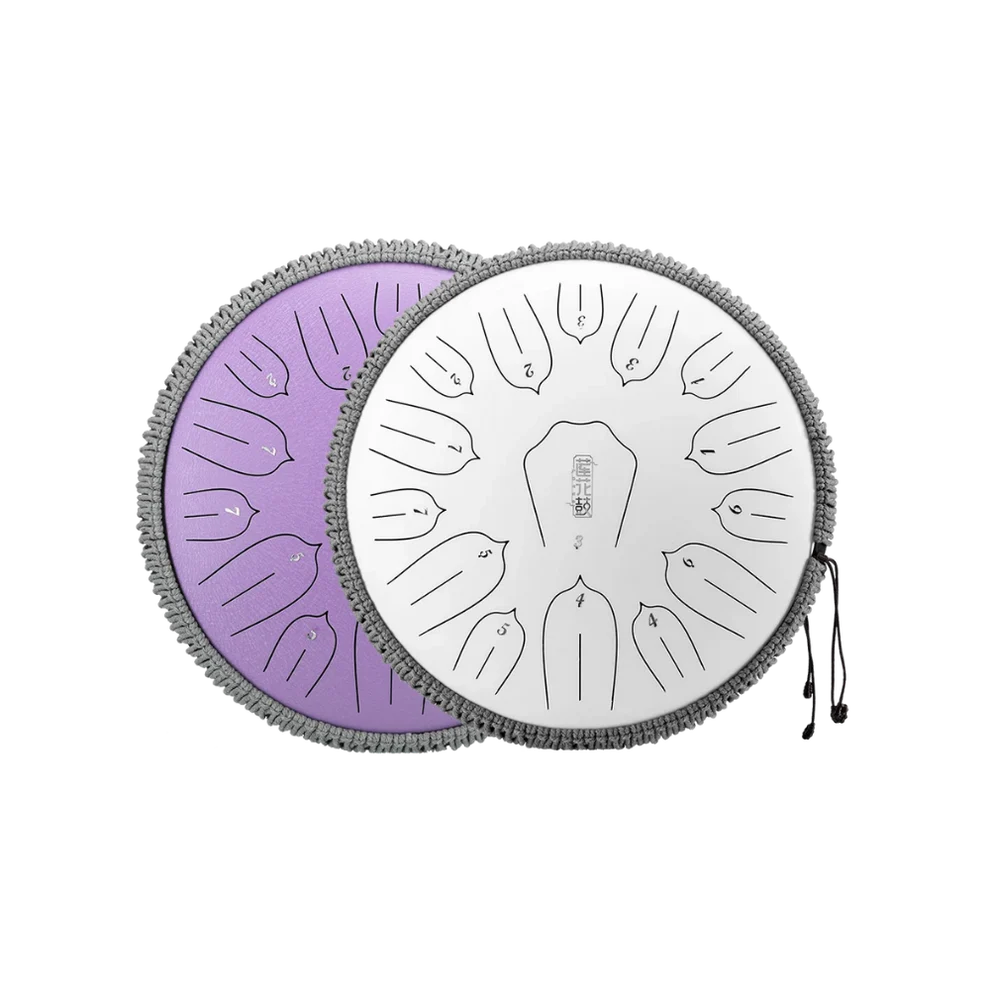 HUASHU THS15-14 Carbon Steel Tongue Drum 14 Inch 15 Notes C Major (2 Colors Available)