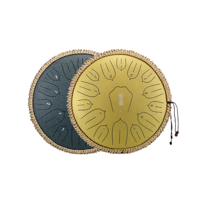 HUASHU THS15-12 Carbon Steel Tongue Drum 12 Inch 15 Notes D Major (2 Colors Available)