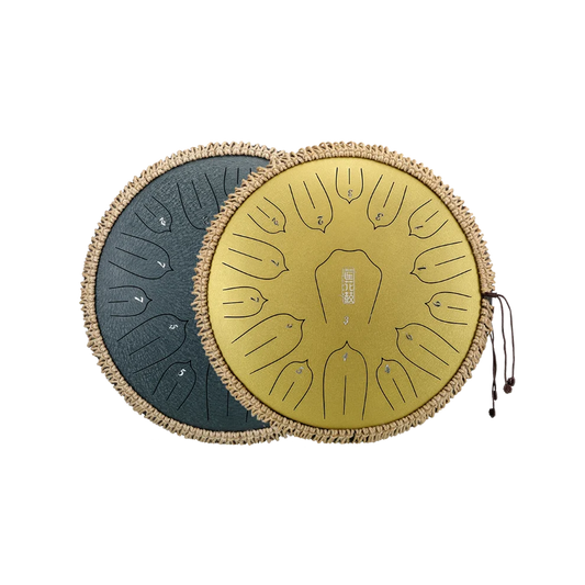 HUASHU THS15-12 Carbon Steel Tongue Drum 12 Inch 15 Notes D Major (2 Colors Available)