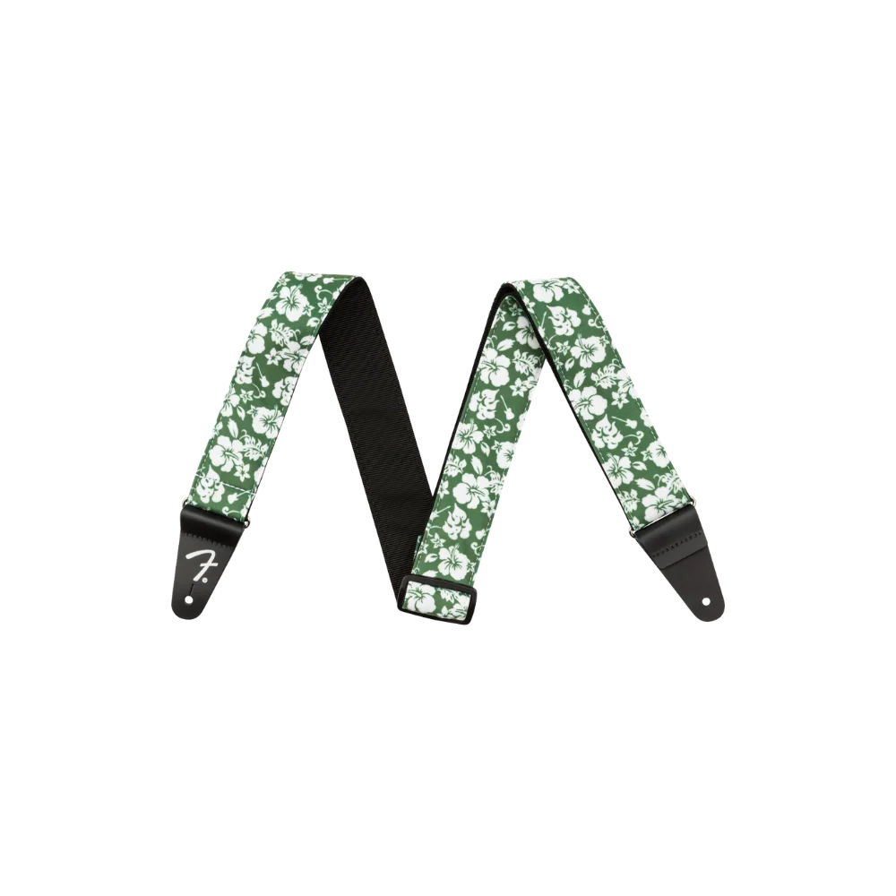 Fender Hawaiian Strap, 2", Green Floral