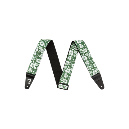 Fender Hawaiian Strap, 2", Green Floral