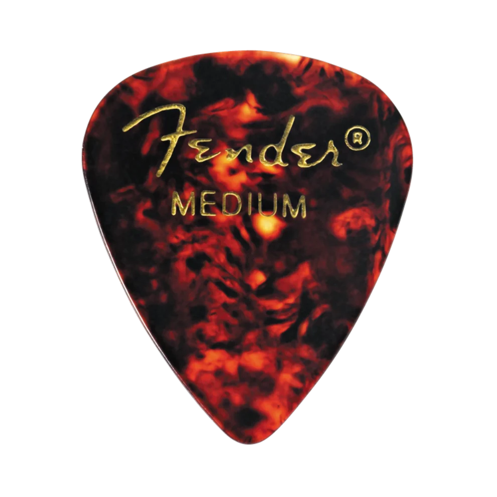 Fender Classic Celluloid Pick, Tortoise Shell, 351 Shape, Medium