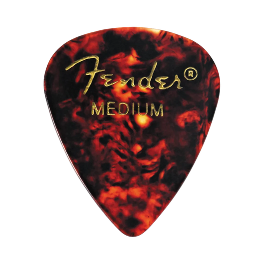Fender Classic Celluloid Pick, Tortoise Shell, 351 Shape, Medium