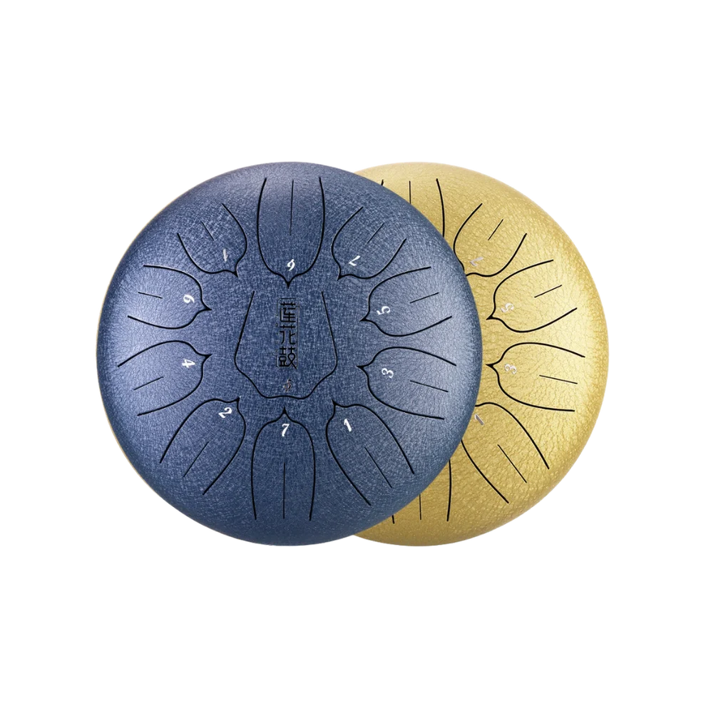 HUASHU THS11-12 Carbon Steel Tongue Drum 12 Inch 11 Notes C Major (2 Colors Available)