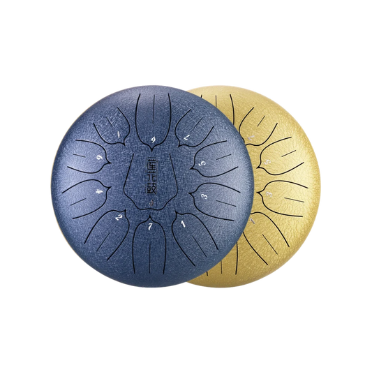 HUASHU THS11-12 Carbon Steel Tongue Drum 12 Inch 11 Notes C Major (2 Colors Available)