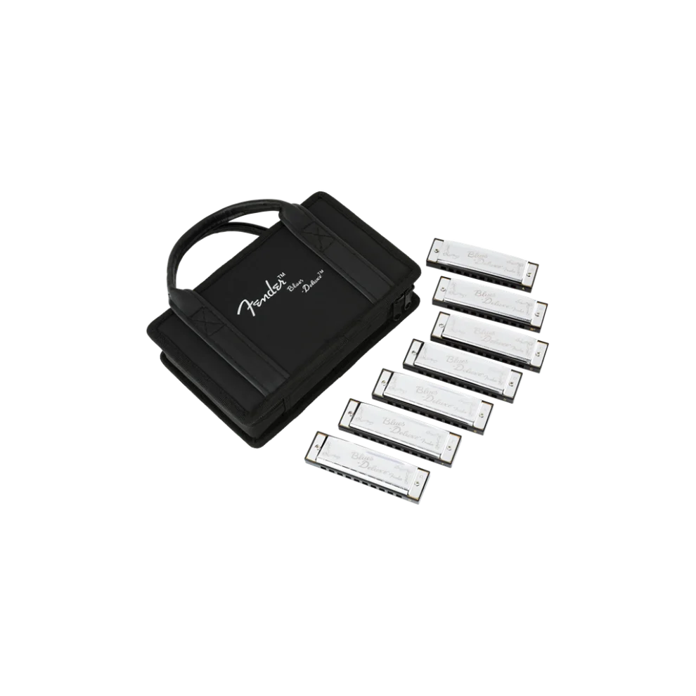 Fender Blues Deluxe Harmonicas - 7 Pack with Case