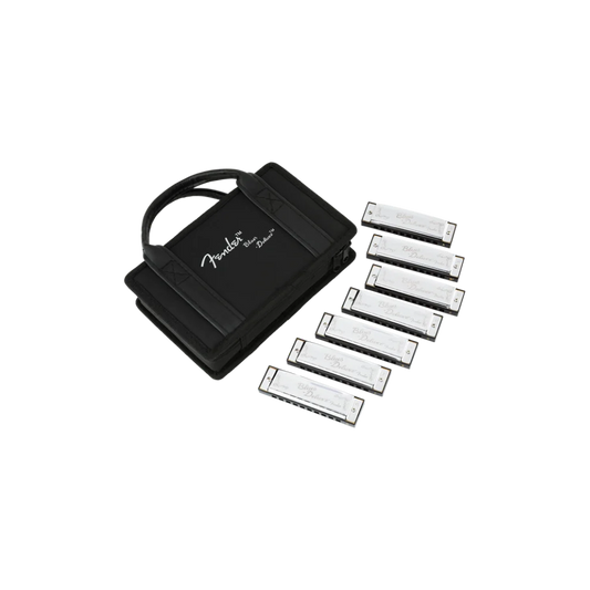 Fender Blues Deluxe Harmonicas - 7 Pack with Case