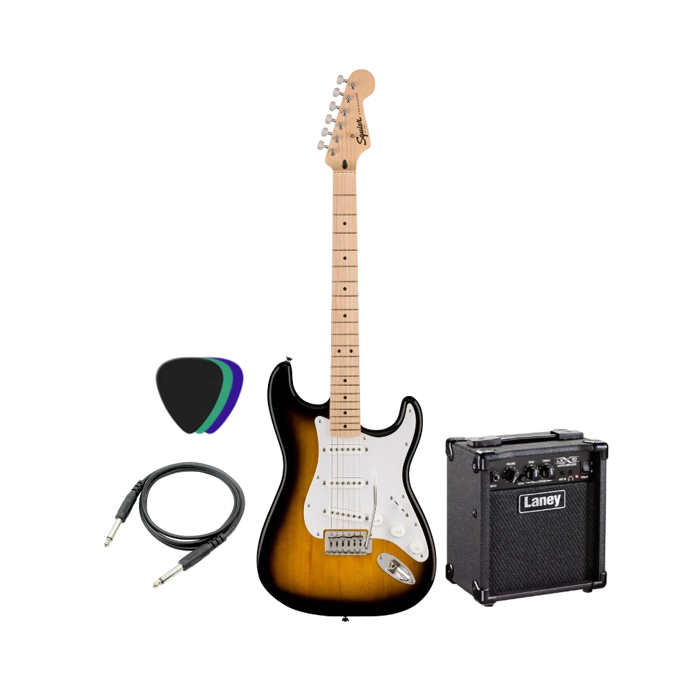 Fender's Squier Sonic Strat & Laney LX10 Electric Guitar Bundle