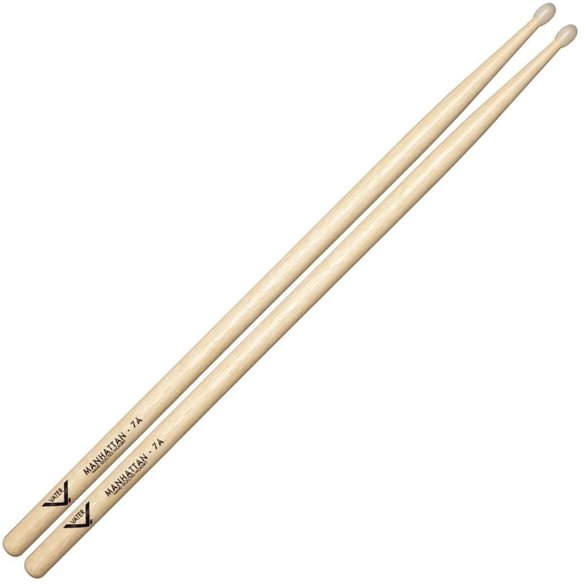 Vater Manhattan 7A Nylon Tip Drumsticks – American Hickory