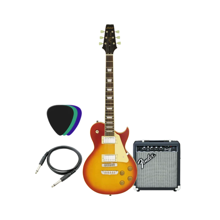 Aria Pro PE-350STD & Fender Frontman 10G Electric Guitar Bundle