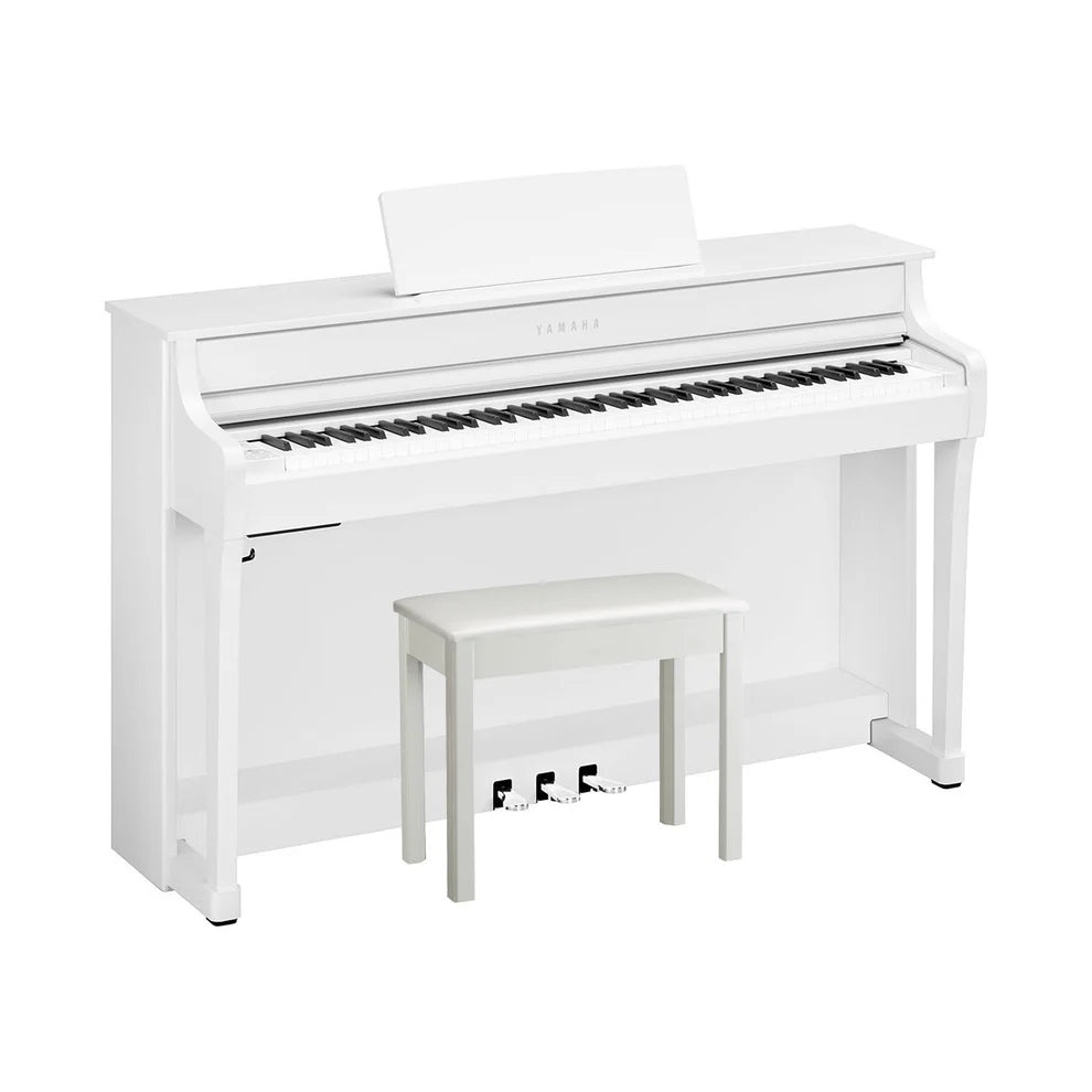 Yamaha CLP-835 Clavinova Digital Piano Bundle (White)