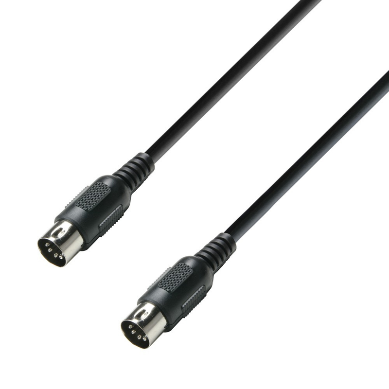 Adam Hall Cables 3 STAR MIDI 0150 - MIDI Cable, Adam Hall® MIDI 5-pole, Black, 1.5 m