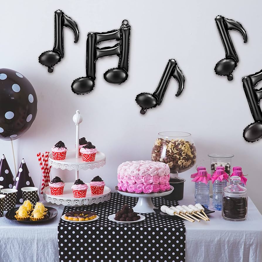 Music Note Aluminum Foil Balloons (10pcs) Party & Event Decorations