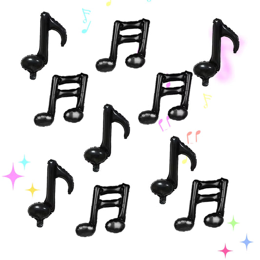 Music Note Aluminum Foil Balloons (10pcs) Party & Event Decorations