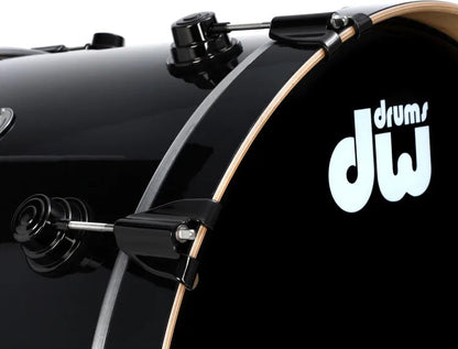DW Collector's Series Maple Black Ice Finish 5pcs. Shell Drum Set