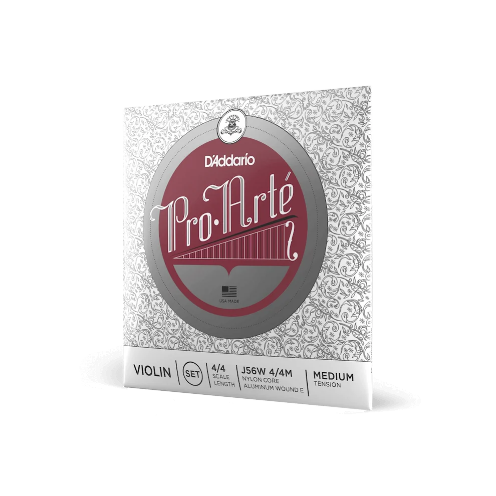 D'Addario Pro-Arté Violin String Set with Wound E, J56W 4/4M