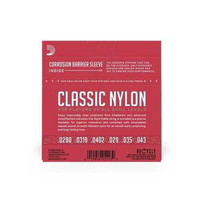 D'Addario 28-43 Normal Tension Nylon Student Classical Strings EJ27N