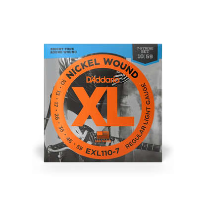 D'Addario 10-59 Regular Light 7-String Electric Guitar Strings EXL110-7