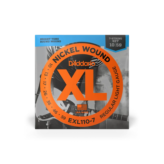 D'Addario 10-59 Regular Light 7-String Electric Guitar Strings EXL110-7