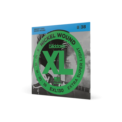 D'addario 8-38 Extra Super Light Electric Guitar Strings EXL130