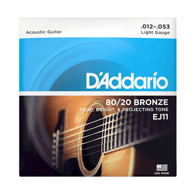 D’Addario EJ11 12-53 Light Acoustic Guitar Strings