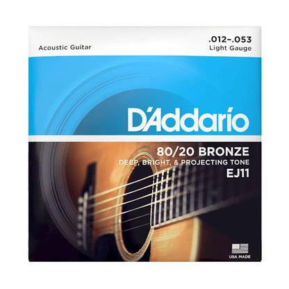 D’Addario EJ11 12-53 Light Acoustic Guitar Strings