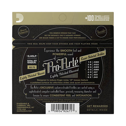 D’Addario EJ45LP Pro-Arte Normal Tension Lightly Polished Classic Guitar Strings